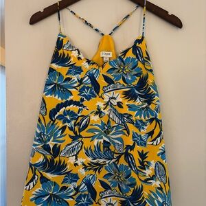J.Crew Yellow and Blue Floral Dress